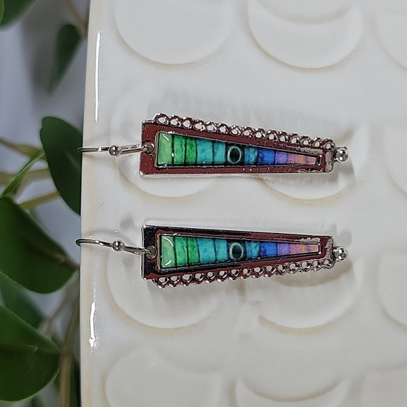 Jewelry - Stacked Gradient Drop Earrings, S925